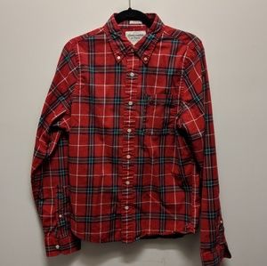 Abercrombie & Fitch button down red plaid
